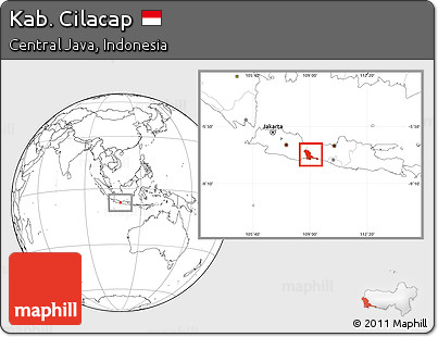 Blank Location Map of Kab. Cilacap