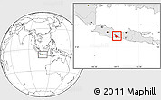 Blank Location Map of Kab. Cilacap, highlighted country