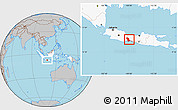 Gray Location Map of Kab. Cilacap, highlighted country