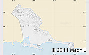 Classic Style Map of Kab. Cilacap, single color outside
