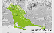 Physical Map of Kab. Cilacap, lighten, desaturated