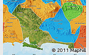 Satellite Map of Kab. Cilacap, political outside