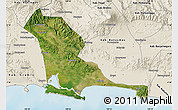 Satellite Map of Kab. Cilacap, shaded relief outside