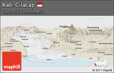 Classic Style Panoramic Map of Kab. Cilacap
