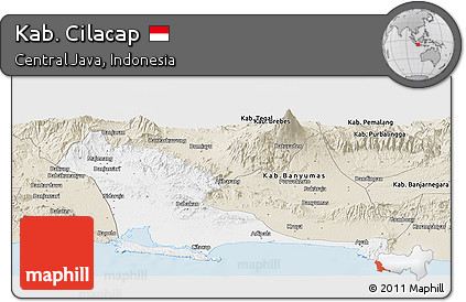 Classic Style Panoramic Map of Kab. Cilacap