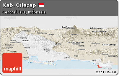 Classic Style Panoramic Map of Kab. Cilacap