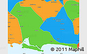 Political Simple Map of Kab. Cilacap
