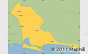 Savanna Style Simple Map of Kab. Cilacap, single color outside