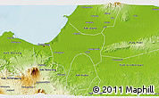 Physical 3D Map of Kab. Demak