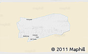 Classic Style 3D Map of Kab. Grobongan, single color outside
