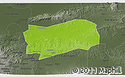 Physical 3D Map of Kab. Grobongan, darken, semi-desaturated