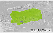 Physical 3D Map of Kab. Grobongan, lighten, desaturated