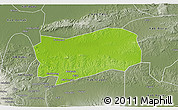 Physical 3D Map of Kab. Grobongan, semi-desaturated