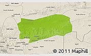 Physical 3D Map of Kab. Grobongan, shaded relief outside