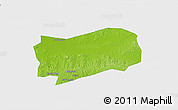 Physical 3D Map of Kab. Grobongan, single color outside