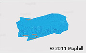 Political 3D Map of Kab. Grobongan, single color outside