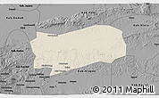 Shaded Relief 3D Map of Kab. Grobongan, darken, desaturated