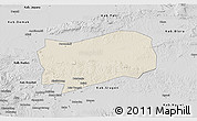 Shaded Relief 3D Map of Kab. Grobongan, desaturated