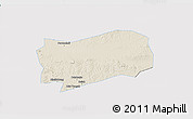 Shaded Relief 3D Map of Kab. Grobongan, single color outside