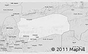 Silver Style 3D Map of Kab. Grobongan
