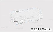 Silver Style 3D Map of Kab. Grobongan, single color outside