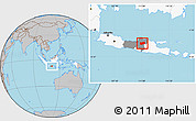 Gray Location Map of Kab. Grobongan, highlighted country, highlighted parent region