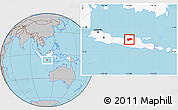 Gray Location Map of Kab. Grobongan, highlighted country
