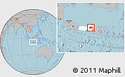 Gray Location Map of Kab. Grobongan, highlighted parent region, hill shading