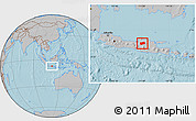 Gray Location Map of Kab. Grobongan, hill shading