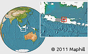 Satellite Location Map of Kab. Grobongan, highlighted country, highlighted parent region