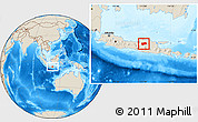 Shaded Relief Location Map of Kab. Grobongan