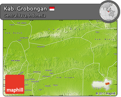 Physical Map of Kab. Grobongan