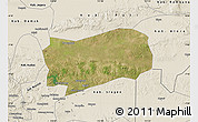 Satellite Map of Kab. Grobongan, shaded relief outside