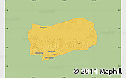 Savanna Style Map of Kab. Grobongan, single color outside