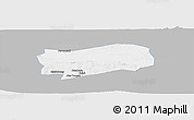 Gray Panoramic Map of Kab. Grobongan, single color outside