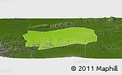 Physical Panoramic Map of Kab. Grobongan, darken
