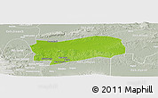 Physical Panoramic Map of Kab. Grobongan, lighten, semi-desaturated
