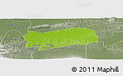 Physical Panoramic Map of Kab. Grobongan, semi-desaturated