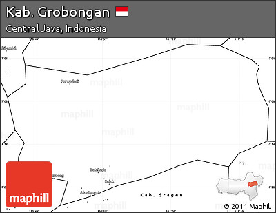 Blank Simple Map of Kab. Grobongan