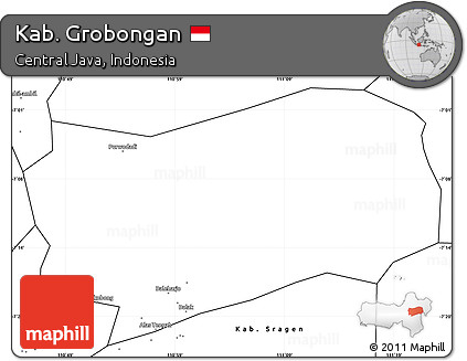 Blank Simple Map of Kab. Grobongan