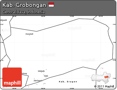 Blank Simple Map of Kab. Grobongan