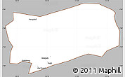 Gray Simple Map of Kab. Grobongan, cropped outside