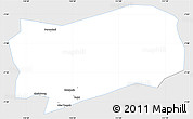 Silver Style Simple Map of Kab. Grobongan, single color outside