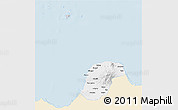 Classic Style 3D Map of Kab. Jepara, single color outside