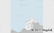 Gray 3D Map of Kab. Jepara, single color outside