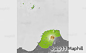 Physical 3D Map of Kab. Jepara, desaturated