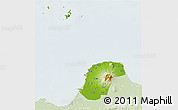Physical 3D Map of Kab. Jepara, lighten