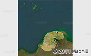 Satellite 3D Map of Kab. Jepara, darken