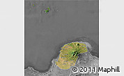 Satellite 3D Map of Kab. Jepara, desaturated