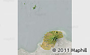 Satellite 3D Map of Kab. Jepara, lighten, semi-desaturated